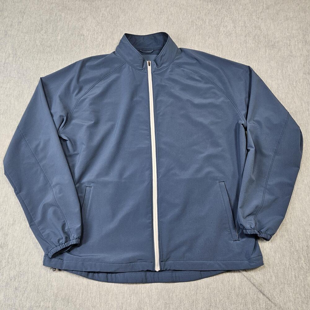 Peter Millar Jacket Mens XL Blue Crown Sport Softshell Full Zip Windbreaker